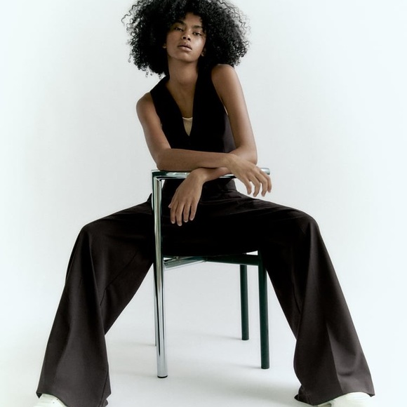 FULL-LENGTH PLEATED PANTS - Picture 2 of 9